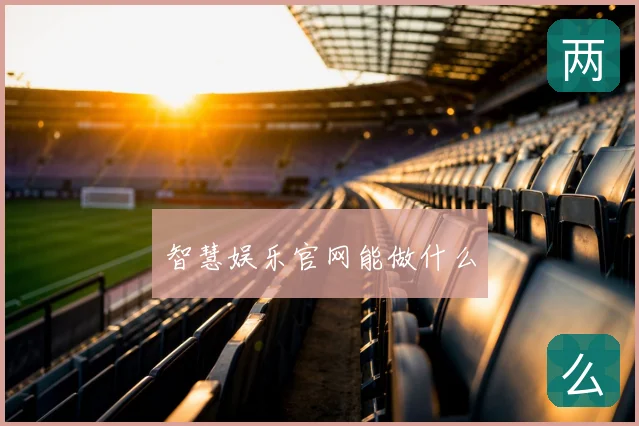 智慧娱乐官网能做什么